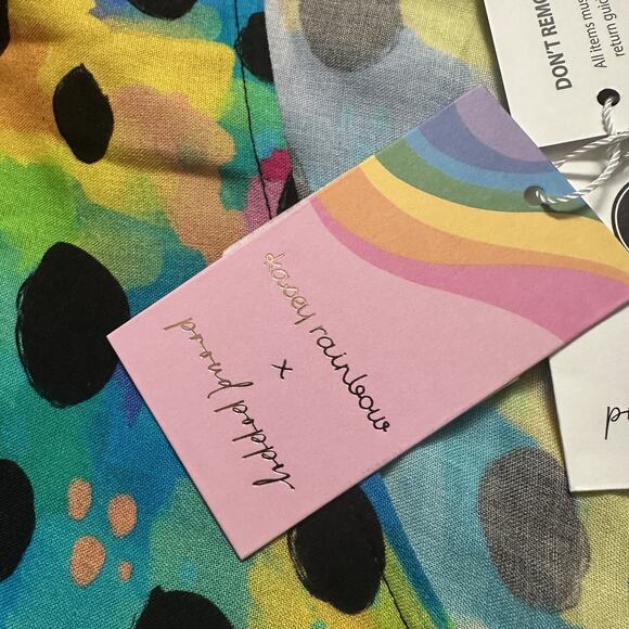 Proud Poppy Disco Dress Womens 14 Kasey Rainbow Colorful Pockets Cheetah Print - Picture 8 of 14